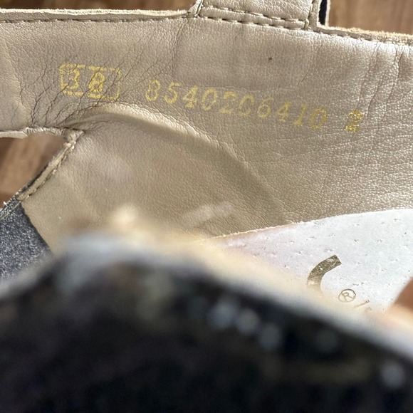 Rieker Antistress Leather Slingback Block Heel Comfort Casual Shoes - Picture 8 of 8